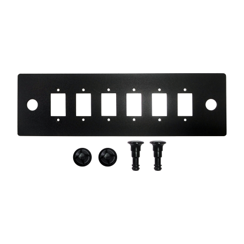 Adapter faceplate for 6 MPO adapters for LAN-FOBM enclosures